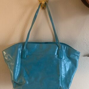 HOBO Turquoise Leather Shoulder Bag